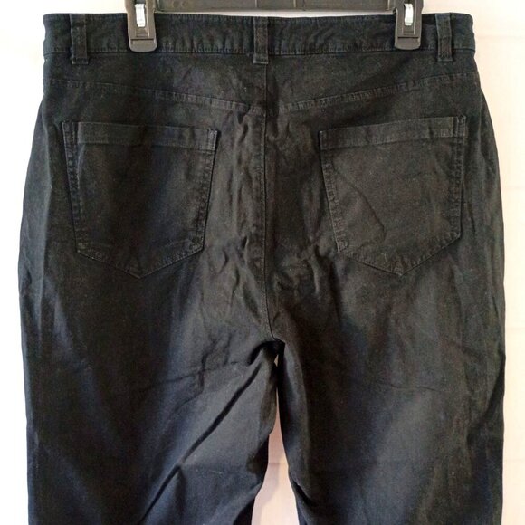 Old Navy Women's Black Ultra High Rise Wide Leg Cropped Pants Size 16 - Picture 6 of 6